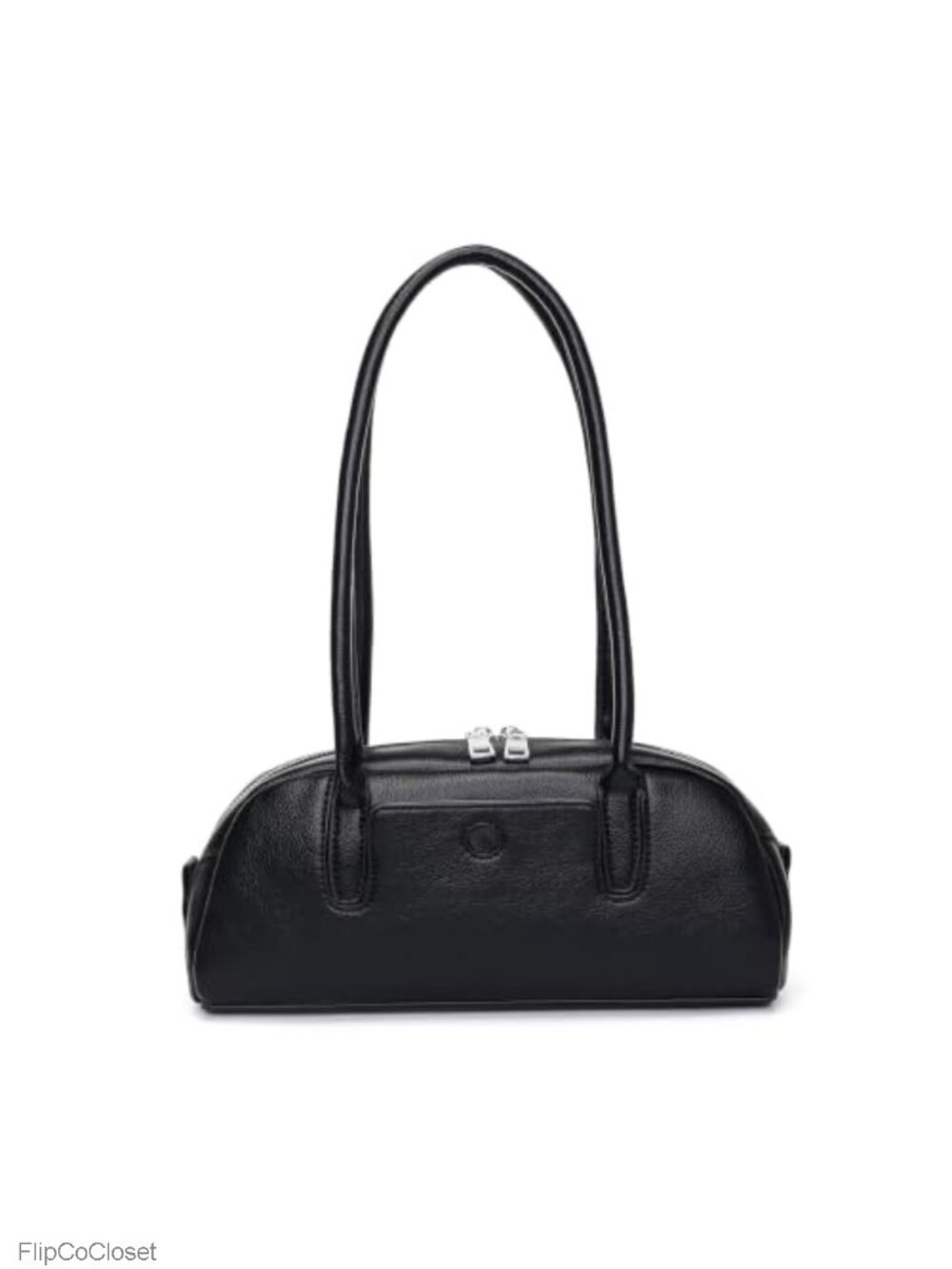 Small PU Vegan Leather Zip Shoulder Bag Swing Tote Purse